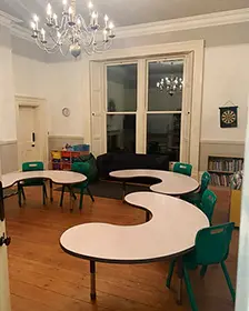 Safe, contained spaces for younger students