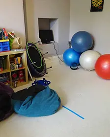 Fully equipped room for development of gross and fine motor skills